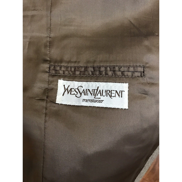 Yves Saint Laurent Mens Wool Blazer Suit Coat Jacket Size 40 Vintage - Picture 6 of 6